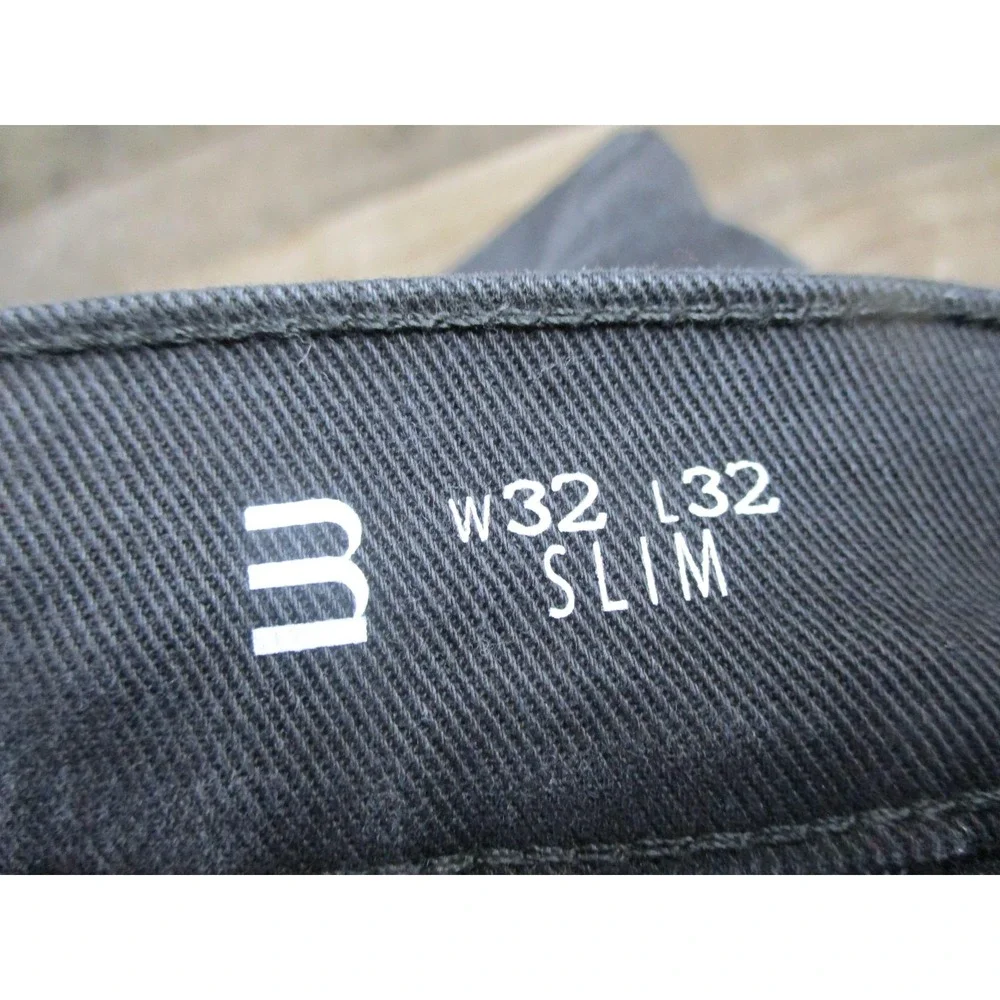 Mott & Bow Jeans Mens 32x32 Black Slim Fit Stretch Denim Classic Casual Pants